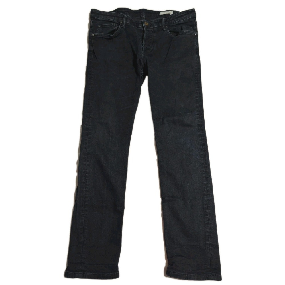 AllSaints Cigarette Jeans Mens 34x30 Dark Wash Slim Straight‎ Stretch Denim